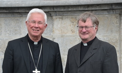 Erzbischof Franz Lackner, Vorsitzender der Bischofskonferenz, und Bischof Manfred Scheuer als sein Stellvertreter (Mariazell, 16.6.2020)